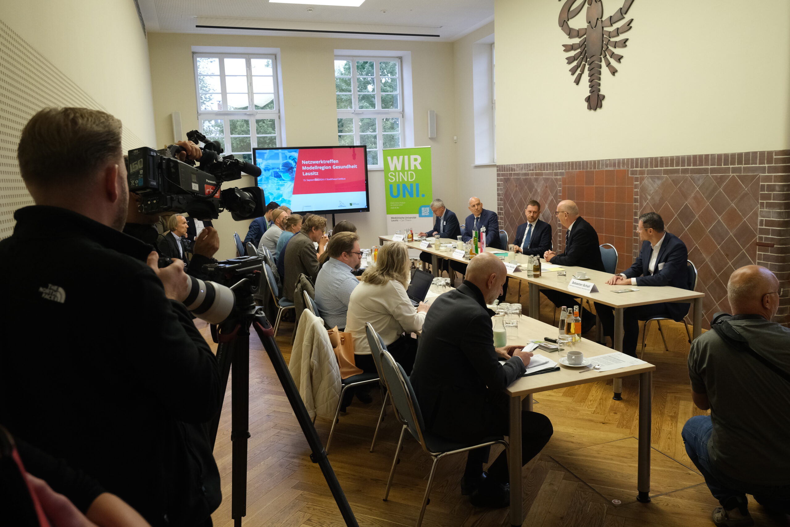 Netzwerkkonferenz im Stadthaus Cottbus mit Pressevertretern