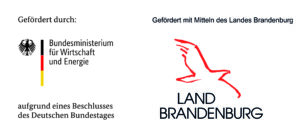 Förderlogos Bundesministerium für Wirtschaft und Energie und Land Brandenburg