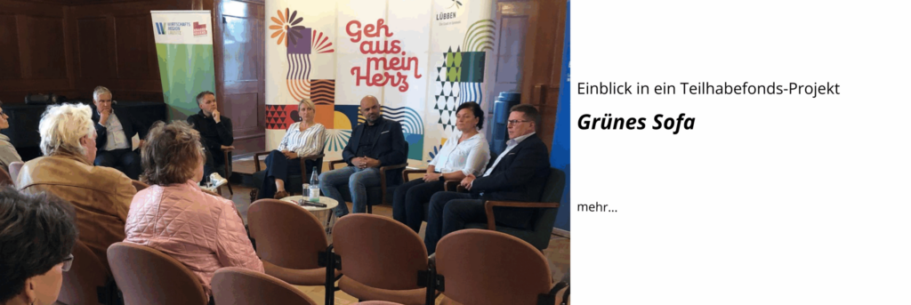 Einblick in ein Teilhabefonds-Projekt: Grünes Sofa